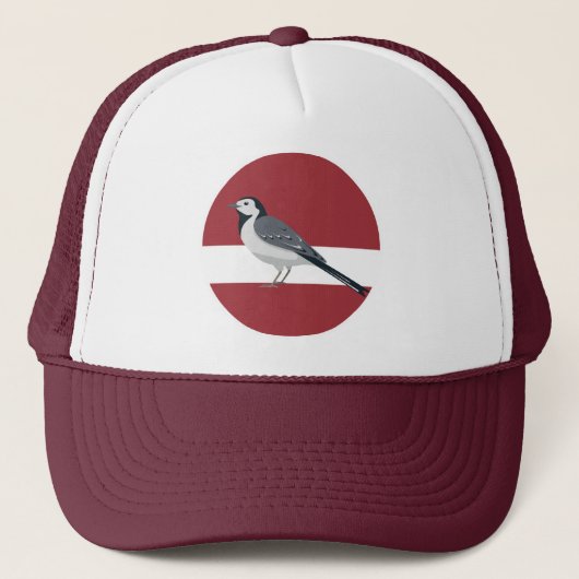 Letland Witte kwikstaartvogel Lets nationaal dier Trucker Pet (Voorkant)