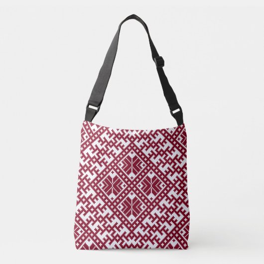 Letlands patroonontwerp crossbody tas (Voorkant)