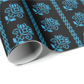 Letlands roos patroon uit Rucava Cadeaupapier (Rol Hoek)