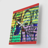 #LetLizSpeak Vierkante Klok (Hoek)