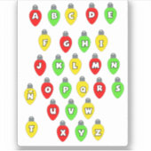 Letras luces navidad Pegatina de vinilo  Sticker (Voorkant)