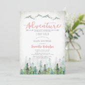 Let's Adventure Begin Forest Baby Shower Kaart (Staand voorkant)