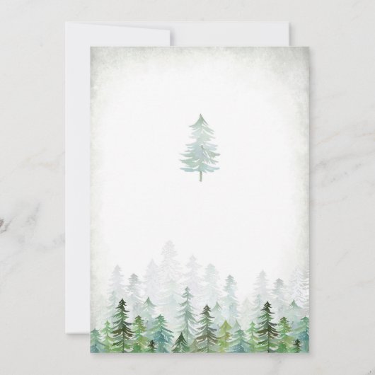 Let's Adventure Begin Forest Baby Shower Kaart (Achterkant)