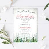 Let's Adventure Begin Forest Baby Shower Kaart
