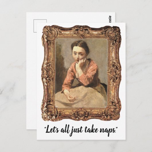 Let's All Just Take Naps beroemd gemaakt door Funn Briefkaart (Voorkant / Achterkant)