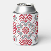 Lets Auseklis Folk art geometric medallion Blikjeskoeler (Blikje Achterkant)