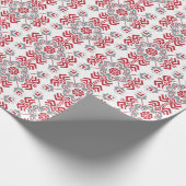 Lets Auseklis Folk art geometric medallion Cadeaupapier (Hoek)