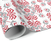 Lets Auseklis Folk art geometric medallion Cadeaupapier (Rol Hoek)