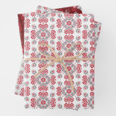 Lets Auseklis Folk art geometric medallion Inpakpapier Vel (In situ)