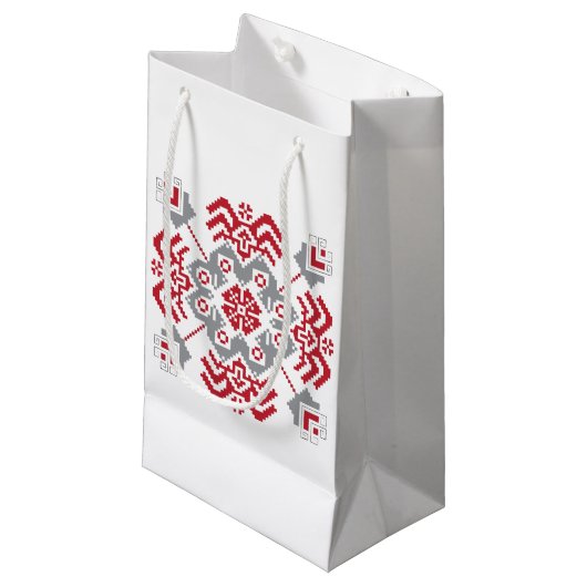 Lets Auseklis Folk art geometric medallion Klein Cadeauzakje (Voorkant Gekanteld)