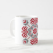 Lets Auseklis Folk art geometric medallion Koffiemok (Voorkant links)