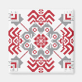 Lets Auseklis Folk art geometric medallion Magneet (Voorkant)