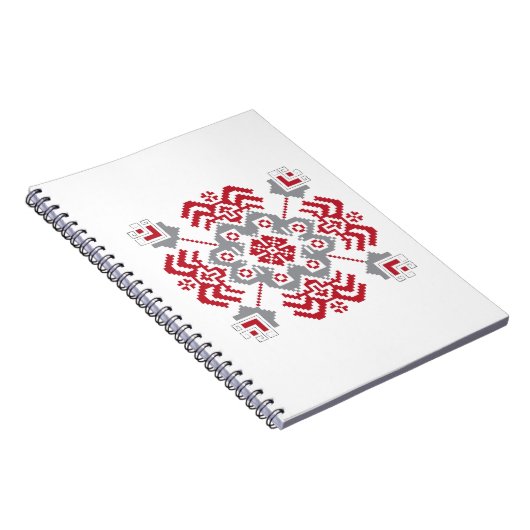 Lets Auseklis Folk art geometric medallion Notitieboek (Rechterzijde)