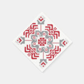 Lets Auseklis Folk art geometric medallion Servet (Hoek)