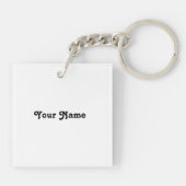 Lets Auseklis Folk art geometric medallion Sleutelhanger (Achterkant)