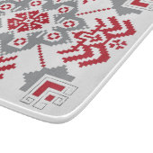 Lets Auseklis Folk art geometric medallion Snijplank (Hoek)