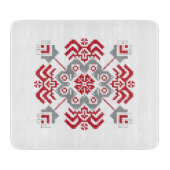 Lets Auseklis Folk art geometric medallion Snijplank (Voorkant)