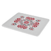 Lets Auseklis Folk art geometric medallion Snijplank (Hoek)