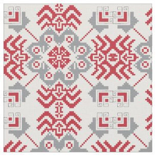 Lets Auseklis Folk art geometric medallion Stof