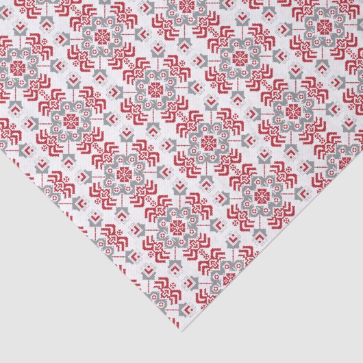 Lets Auseklis Folk art geometric medallion Tissuepapier (Detail)