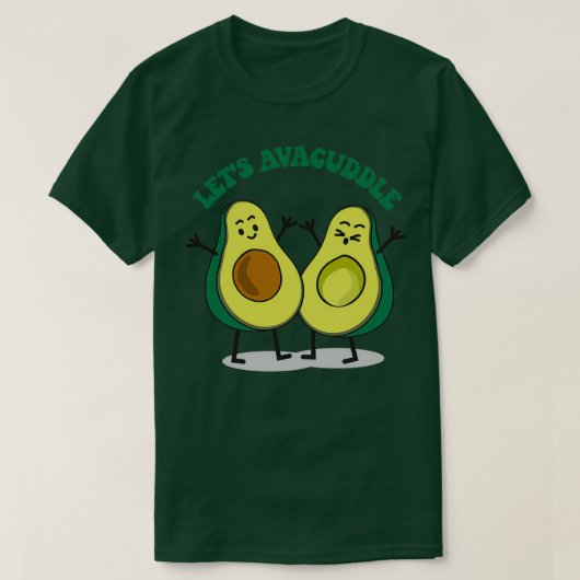 Lets Avacuddle grappige avocado T-shirt (Design voorkant)