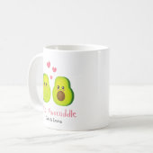 Let's Avocuddle - Aangepaste Avocado-paarnamen Koffiemok (Voorkant links)
