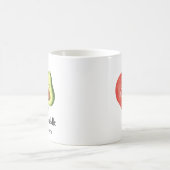 Let's Avocuddle - Aangepaste Avocado-paarnamen Koffiemok (Center)