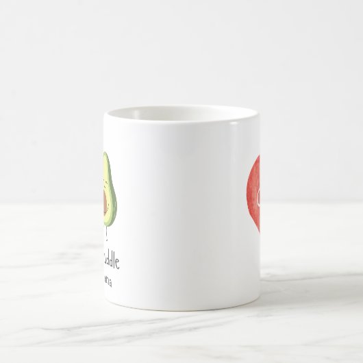 Let's Avocuddle - Aangepaste Avocado-paarnamen Koffiemok (Center)