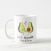 Let's Avocuddle - Aangepaste Avocado-paarnamen Koffiemok (Links)