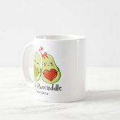 Let's Avocuddle - Aangepaste Avocado-paarnamen Koffiemok (Voorkant links)