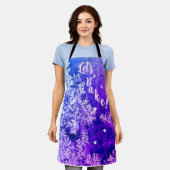"Let's Bake!" Frosty Purple Apron Schort (Gedragen)