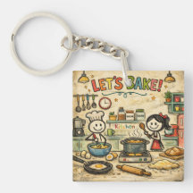 Let's Bake Keychain