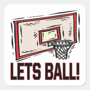 Lets Ball Vierkante Sticker