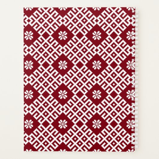 Lets Baltisch traditioneel noords folkpatroon Planner (Achterkant)