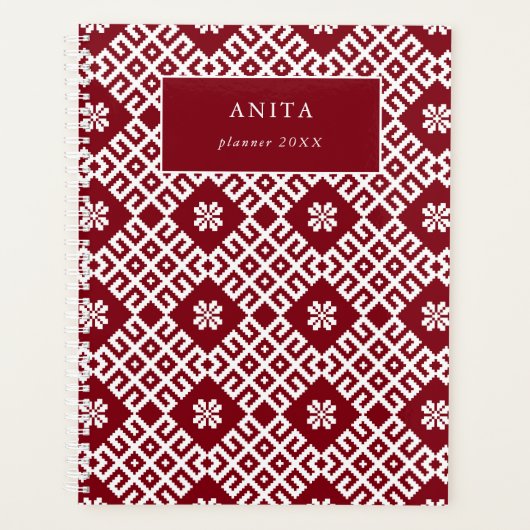 Lets Baltisch traditioneel noords folkpatroon Planner (Voorkant)