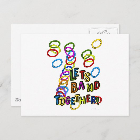 Lets Band Together Briefkaart (Voorkant / Achterkant)