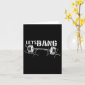 Lets Bang Funny Workout Gym Lift Barbell Cracked G Kaart (Gele Bloem)