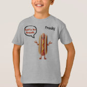 "Let's be Frank" Hotdog Aanpasbare Pun Boy's T-shirt (Voorkant)