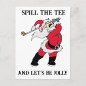 Let's Be Jolly Golfing Santa Feestdagenkaart (Voorkant)
