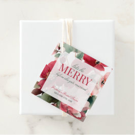 Let's Be Merry Christmas Bridal Shower Bedankjes Labels