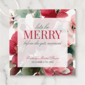 Let's Be Merry Christmas Bridal Shower Bedankjes Labels (Voorkant)