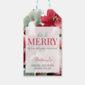 Let's Be Merry Christmas Bridal Shower Cadeaulabel (Voorkant)