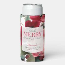 Let's Be Merry Christmas Bridal Shower Seltzer Blikjeskoeler