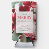 Let's Be Merry Christmas Bridal Shower Seltzer Blikjeskoeler (Voorkant)