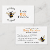 Let's Bee Friends Play Datum Contact Contactkaartje (Voorkant / Achterkant)