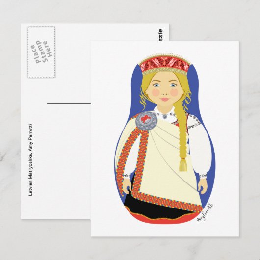 Lets Blonde Matryoshka Briefkaart (Voorkant / Achterkant)