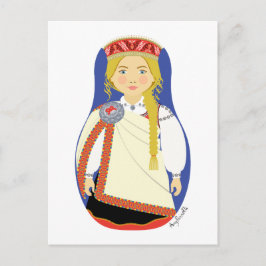 Lets Blonde Matryoshka Briefkaart