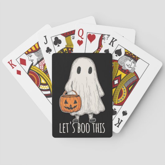 Let's Boo This Fun Ghost Trick or Treat Pokerkaarten (Achterkant)