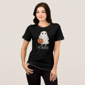 Let's Boo This Fun Ghost Trick or Treat Tri-Blend Shirt (Voorkant volledig)