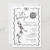 Let's Boogie Skeleton Halloween Invitation Kaart (Voorkant)